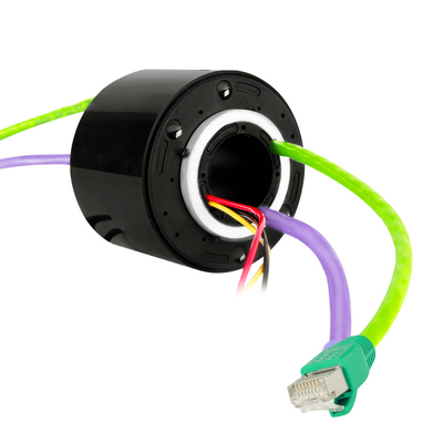 RJ45 Connector Gigabit Ethernet Slip Ring 250rpm Stable Signal Transmission