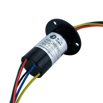 6 Wire Slip Ring 10A Flanged Rotating Connector Rings CE Certified PBT Housing
