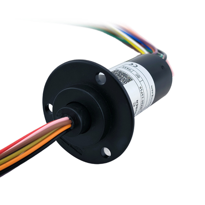 10A 12 Wire Slip Ring With Flange 150rpm Speed Support Signal Transmission
