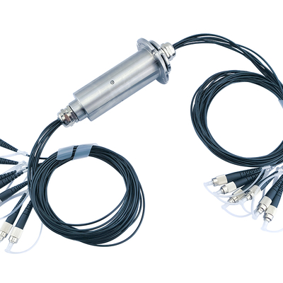 38mm Diameter Fiber Optic Slip Rings 7 Channels Metal Shielding Design