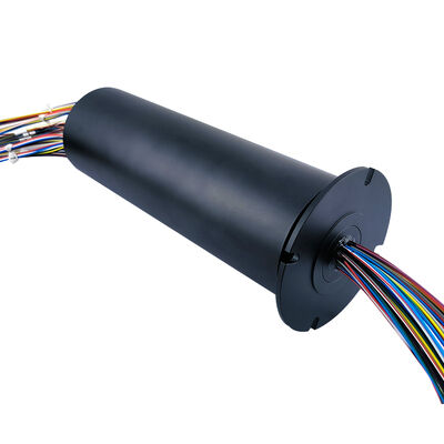 130-channel electric slip ring with 86mm outer diameter and 100 high-current 5A channels for industrial applications