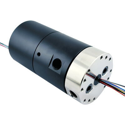2-Channel Pneumatic and 12-Channel Electrical Slip Ring for Rotary Worktables with 200rpm Speed