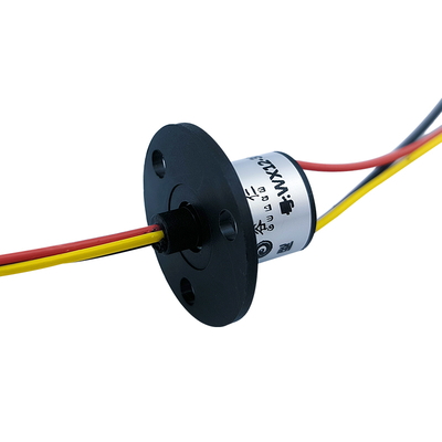 OD 12.4mm 3 Circuit 2A Rotating Slip Ring With Flange Drones And Robot Slip Ring