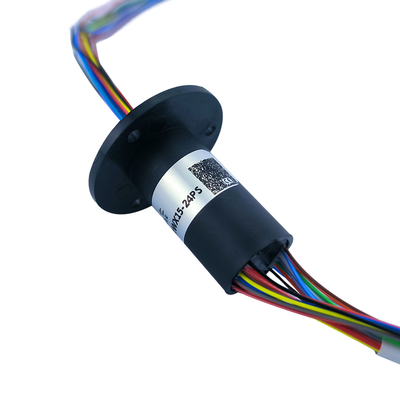 24 Circuit 2A OD 15.5mm Rotating Slip Ring 150RPM Suitable For Robot Turntable