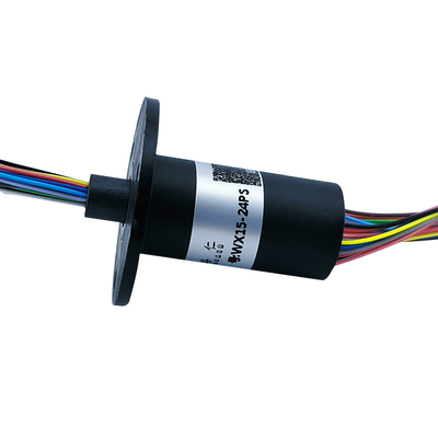 24 Circuit 2A OD 15.5mm Rotating Slip Ring 150RPM Suitable For Robot Turntable