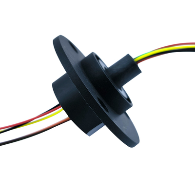 6 Way 2A OD 22mm Conductive Slip Ring With Flange For Pan / Tilt Rotator