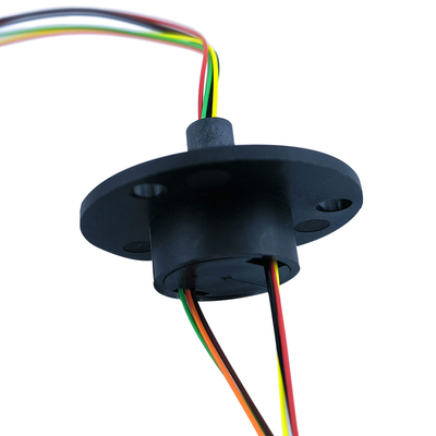 6 Way 2A OD 22mm Conductive Slip Ring With Flange For Pan / Tilt Rotator