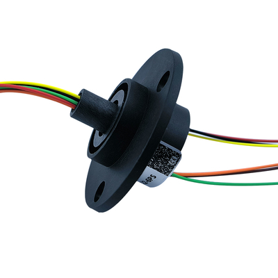 6 Way 2A OD 22mm Conductive Slip Ring With Flange For Pan / Tilt Rotator