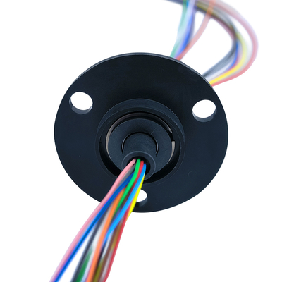12 Way 2A OD 22mm Flanged Electrical Capsule Slip Rings Small Current Easy To Install