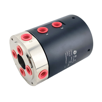 4 In 4 Out Through Hole Gas Rotary Union G3/8 Interface Center Hole 30mm OD 99mm