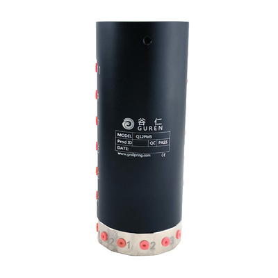 12 Channel Gas Rotary Union Slip Ring M5 Interface Aluminum Alloy Housing