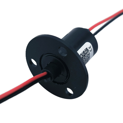 5A Low Power Flanged Conductive Slip Ring 2 Wire Slip Ring Cap Type