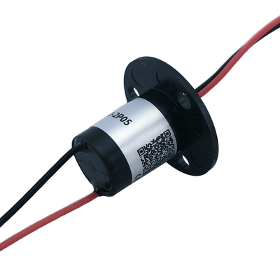 5A Low Power Flanged Conductive Slip Ring 2 Wire Slip Ring Cap Type