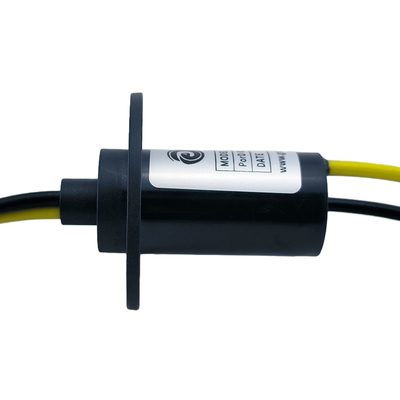 OD 22mm 2 Wire Slip Ring 30A High Current Electrical Slip Ring With 12AWG Teflon Wire