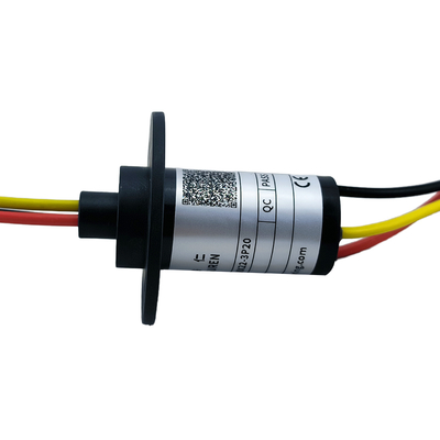 3Way 20A Cap Type Conductive Slip Ring 150rpm Flange Installation