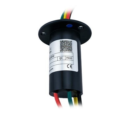 4 Way 30A High Power Slip Ring Cap Type Conductive Slip Ring Integrated Flange Structure