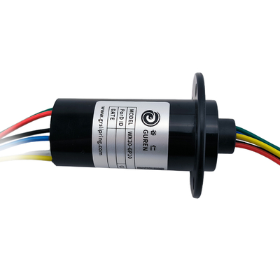 6 Wire Slip Ring 10A Flanged Rotating Connector Rings CE Certified PBT Housing