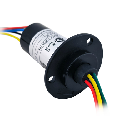 6 Wire Slip Ring 10A Flanged Rotating Connector Rings CE Certified PBT Housing