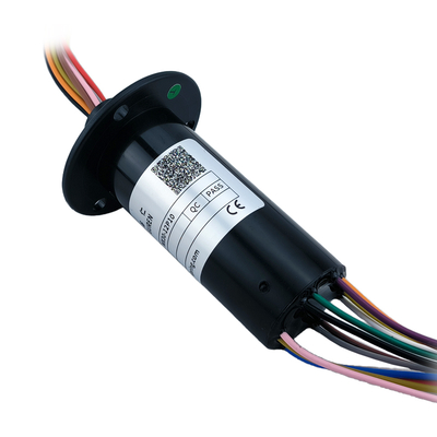 10A 12 Wire Slip Ring With Flange 150rpm Speed Support Signal Transmission