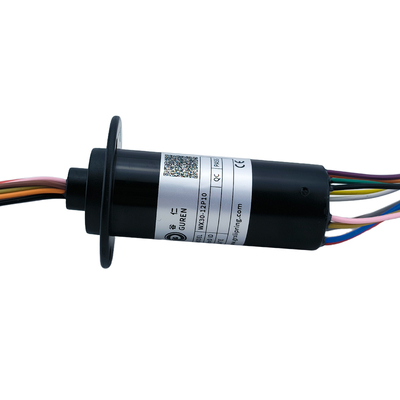 10A 12 Wire Slip Ring With Flange 150rpm Speed Support Signal Transmission