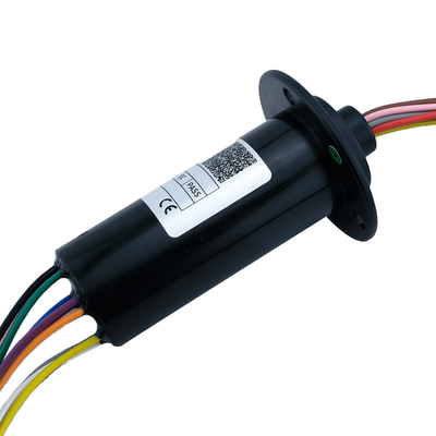 10A 12 Wire Slip Ring With Flange 150rpm Speed Support Signal Transmission