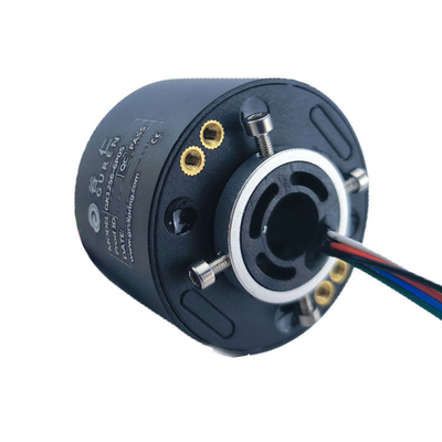 ID 12.7mm OD 56mm 360 Degree Rotation Slip Ring With Anodized Metal Shell