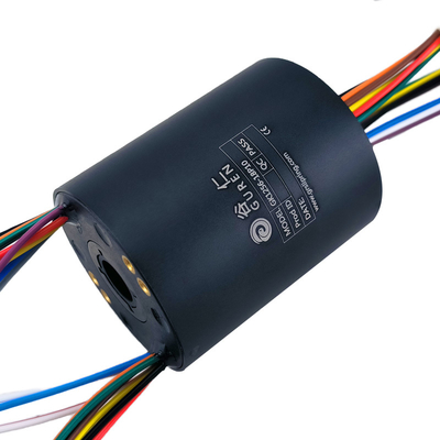 Middle Hole Rotary Joint Electrical Connector Electrical Slip Ring With Teflon Wire