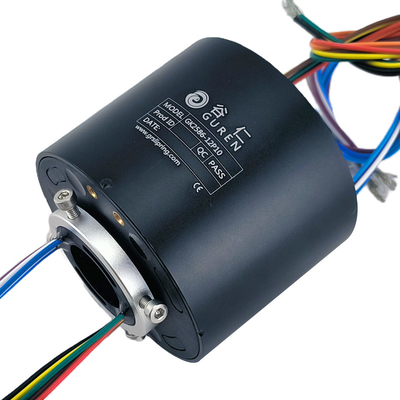 12 Channels IP51 Through Bore Electrical Slip Ring Aluminum Alloy Shell