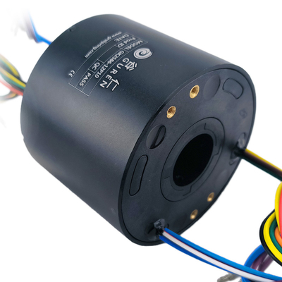 12 Channels IP51 Through Bore Electrical Slip Ring Aluminum Alloy Shell