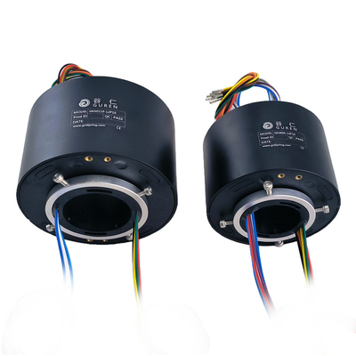 250RPM Through Bore Electrical Slip Ring Electrical Rotary Connector 38.1mm Inner Diameter