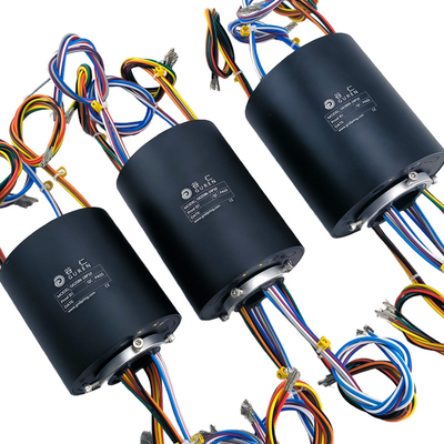 250RPM Through Bore Electrical Slip Ring Electrical Rotary Connector 38.1mm Inner Diameter