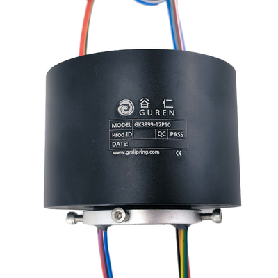 38.1mm Through Bore Slip Ring 12 Way Electrical Rotary Connector 99mm OD