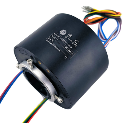 38.1mm Through Bore Slip Ring 12 Way Electrical Rotary Connector 99mm OD