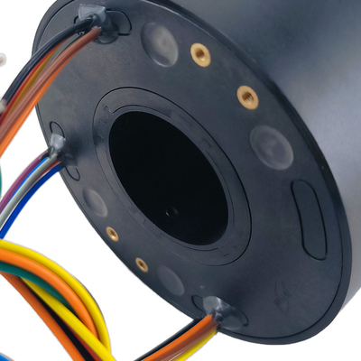 Multi Channels Through Bore Electrical Slip Ring IP51 Protection Low Torque