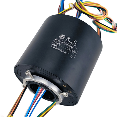 Multi Channels Through Bore Electrical Slip Ring IP51 Protection Low Torque