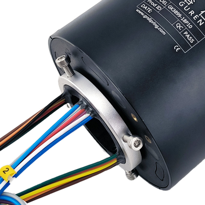 Multi Channels Through Bore Electrical Slip Ring IP51 Protection Low Torque