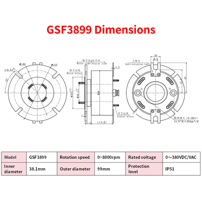 Through Hole High Speed Slip Ring Flange Installation Customization 0-8000rpm