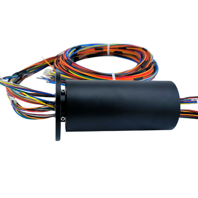 36-way 5A slip ring, black aluminum alloy housing, precious metal contact material