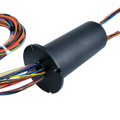 36-way 5A slip ring, black aluminum alloy housing, precious metal contact material