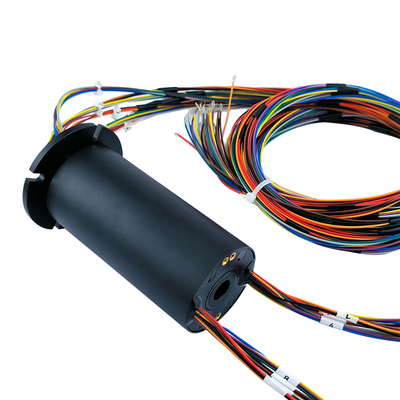 36-way 5A slip ring, black aluminum alloy housing, precious metal contact material