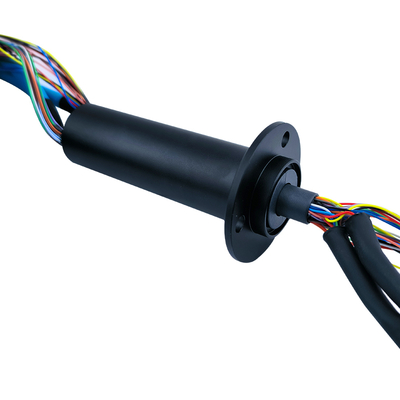 32-way power and 2-way Gigabit network slip ring 25mm OD aluminum alloy housing