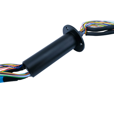 32-way power and 2-way Gigabit network slip ring 25mm OD aluminum alloy housing