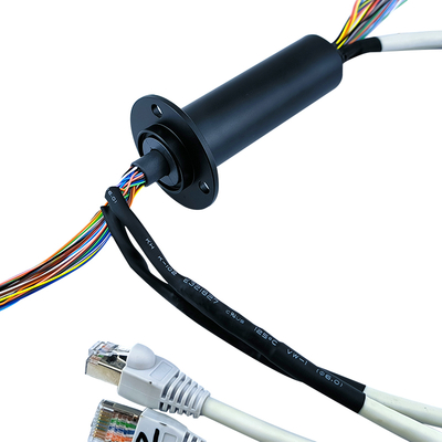 56-way combined slip ring  2 Gigabit Ethernet channels IP41 protection