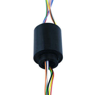8-channel 2A Hollow Signal Slip Ring with 9mm Center Hole for Miniature Automation Equipment
