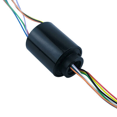 8-channel 2A Hollow Signal Slip Ring with 9mm Center Hole for Miniature Automation Equipment