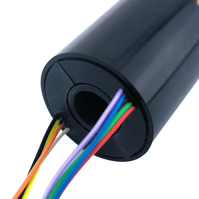 8-channel 2A Hollow Signal Slip Ring with 9mm Center Hole for Miniature Automation Equipment