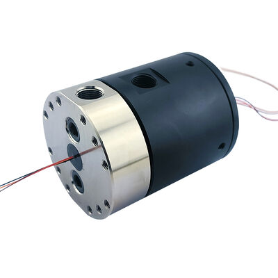 2-Channel Pneumatic 4-Channel Electrical Rotary Pneumatic-Electric Slip Ring with G3/8" Interface
