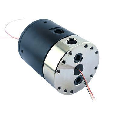 2-Channel Pneumatic 4-Channel Electrical Rotary Pneumatic-Electric Slip Ring with G3/8" Interface