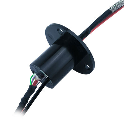 4-Channel 485 Signal 2-Channel 15A Cap-Type Combination Slip Ring with Flange