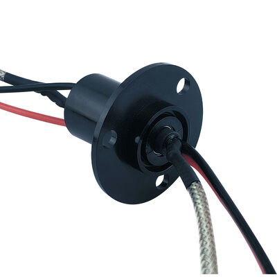 4-Channel 485 Signal 2-Channel 15A Cap-Type Combination Slip Ring with Flange